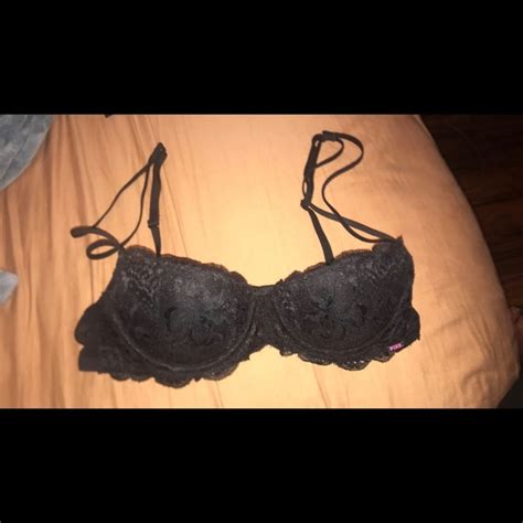 Intimates And Sleepwear Black Lace Victorias Secret Pink Push Up Bra