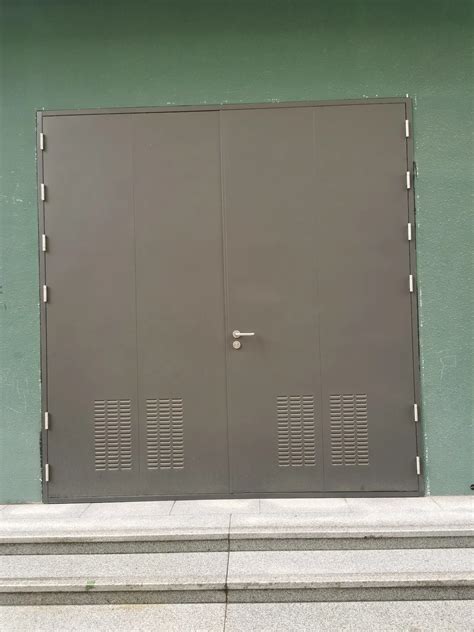 Oversize Steel Fire Rated Door With Louver Fire Exit Door And