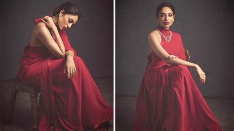 Sobhita Dhulipala Puts Us In Awe With Her Stunning Red Saree As She