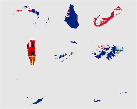 British Overseas Territories Flag Maps SVG Bots United - Etsy