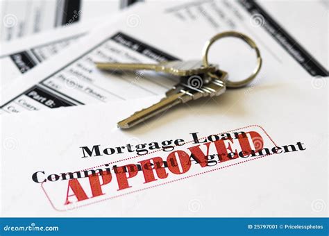 Real Estate Mortgage Approved Loan Document Stock Image Image Of