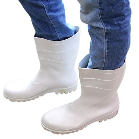 Bota Imperme Vel De Pvc Acqua Flex Cano Curto Branco N Bracol