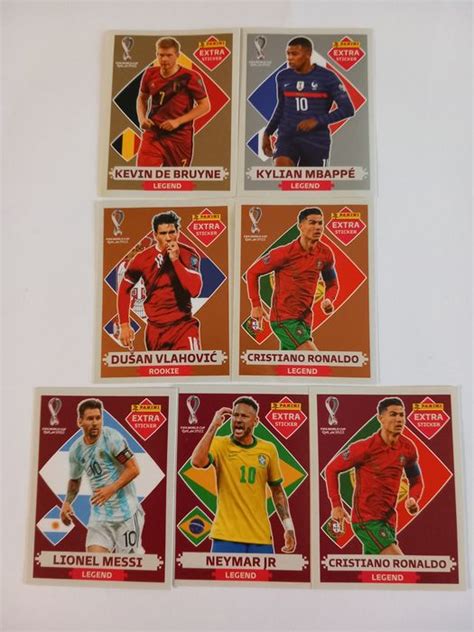 Panini WC Qatar 2022 7 Adesivos Extras Incl Messi Catawiki