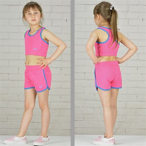 Mädchen Shorts Bikini Top Set Sommer Sport Strand Bademode Kinder Gr eBay