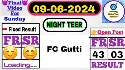 Fixed09 06 2024 Night Teer Hitt Number FC Number Shillong Night