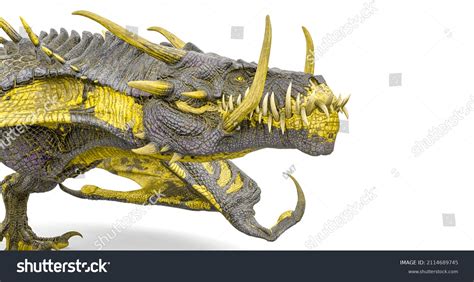 Master Dragon Grounded White Background Side Stock Illustration