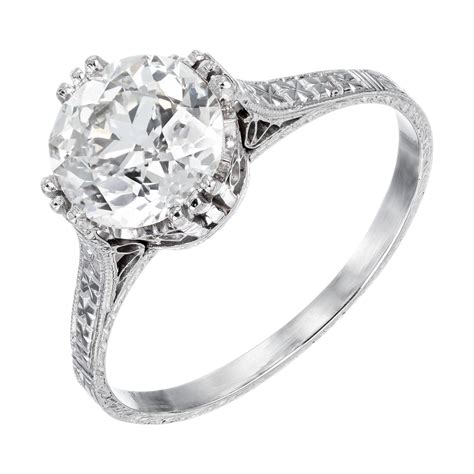 Egl Certified 185 Diamond Platinum Engagement Ring For Sale At 1stdibs