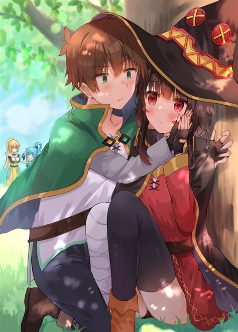 Megumin Aqua Darkness And Satou Kazuma Kono Subarashii Sekai Ni