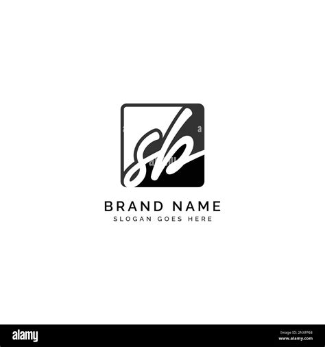 S B Sb Initial Letter Handwritten And Signature Vector Image Template