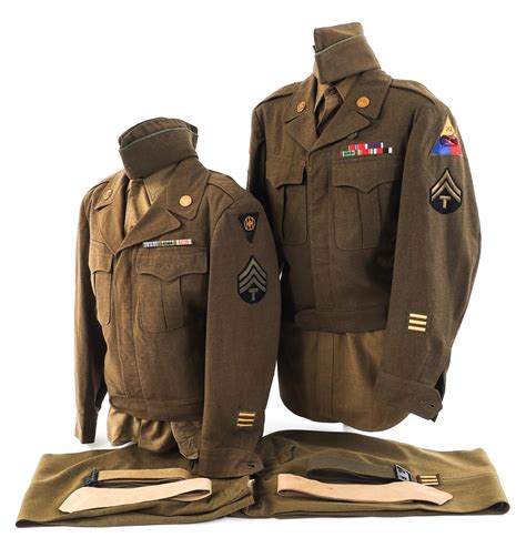 At Auction: WWII US ARMY 736th & 761st TANK BTN EM UNIFORMS