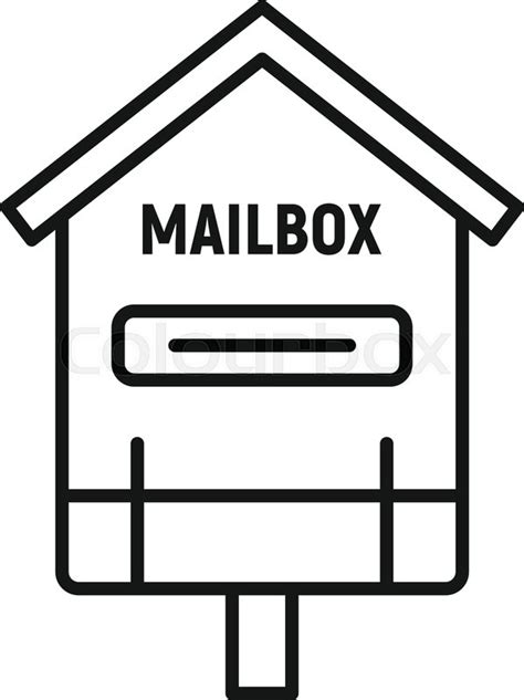 Service Mailbox Icon Outline Service Stock Vector Colourbox