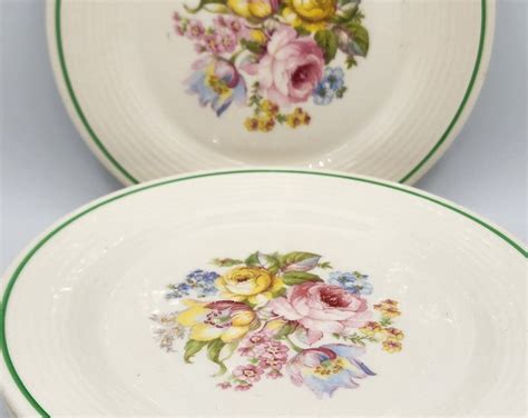 Set Of Rare American Limoges Triumph Shabby Chic Plates Etsy