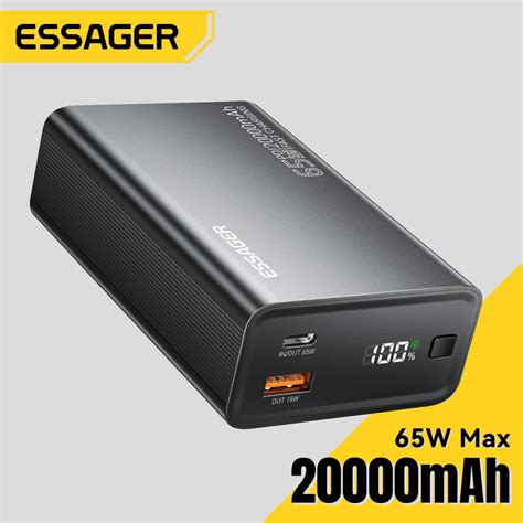 Essager-Power-Bank-20000mAh-Portable-PD-65W-Fast-Charging-Mobile-Phone ...