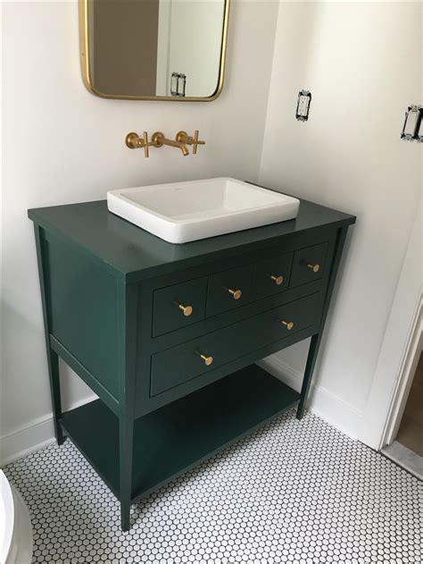 Hand Made Hunter Green Vanity By Bear Mountain Woodworking Inc