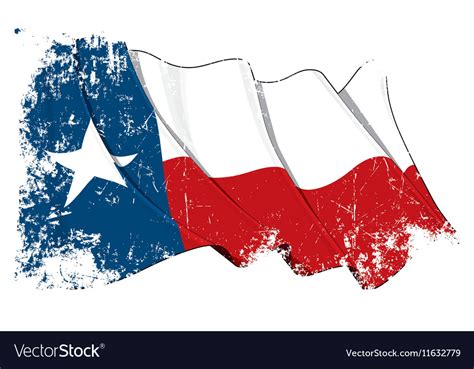 Texas waving flag grunge Royalty Free Vector Image