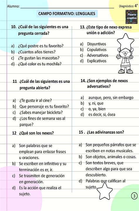 Examen DiagnÓstico Para 4°grado Y 4º De Primaria 2023 2024 Imagenes Educativas