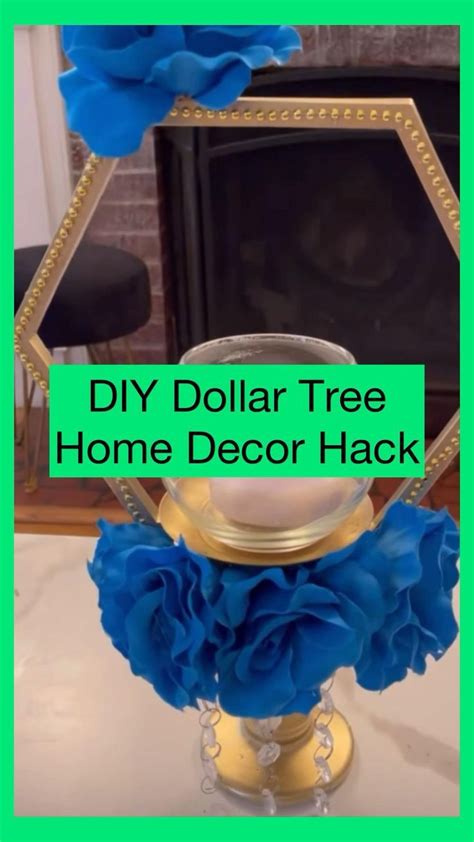 Blue Gold Dollar Tree Diy Candle Holder Craft Follow For More Diy