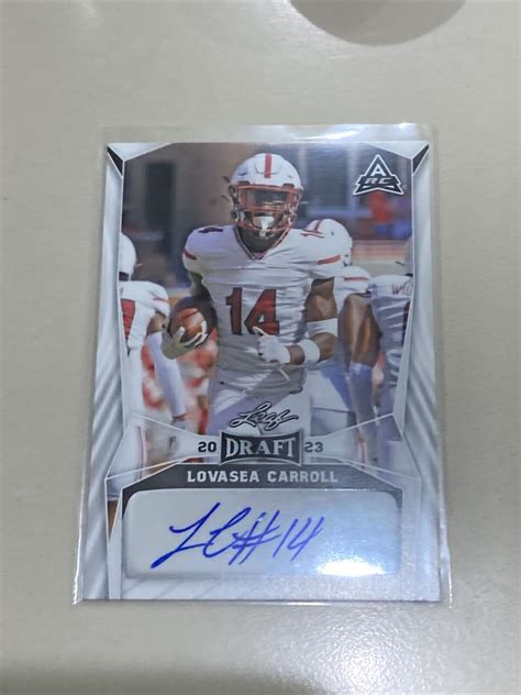 Leaf Draft Autographs Ba Lc Lovasea Carroll Au Rc For Sale