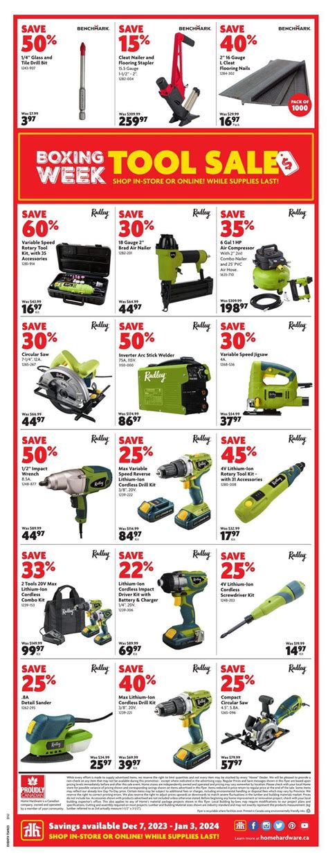 Home Hardware Atlantic Flyer December 21 To January 3