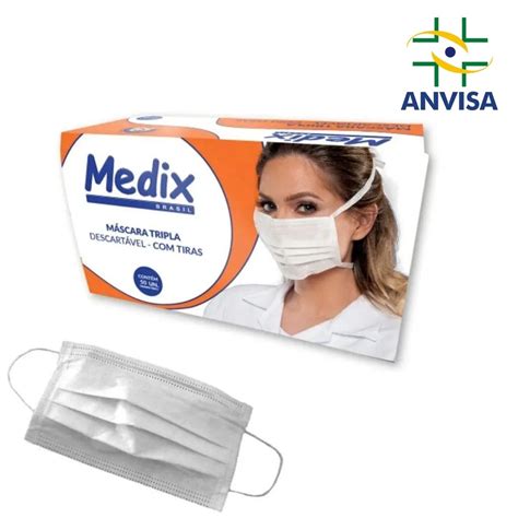 M Scara Descart Vel Cir Rgica Branca Tripla Camada Anvisa Medix Un