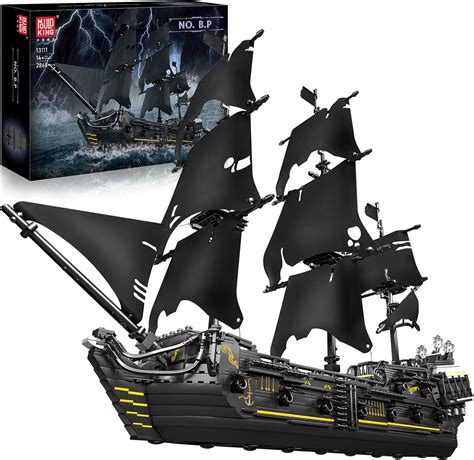 Mould King Pirates Ship Model Building Blocks Kits MOC Black Pearl