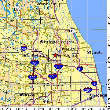 Des Plaines, Illinois (IL) ~ population data, races, housing & economy