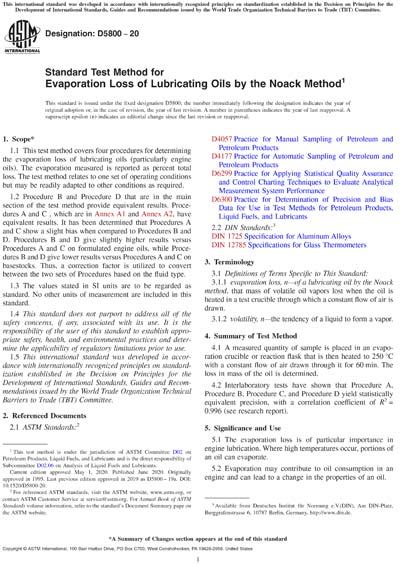 Astm D Standard Test Method For Evaporation Loss Of