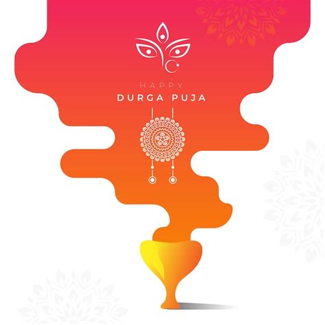 Plantilla de diseño de fondo del festival indio happy durga puja