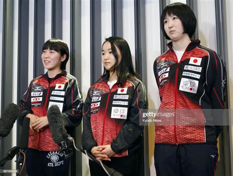 Japanese Table Tennis Players Miu Hirano Mima Ito And Hina Hayata