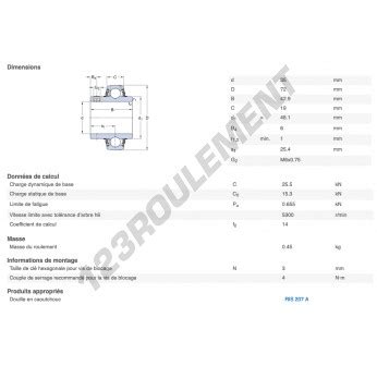 Accessoire De Palier Yar207 Skf