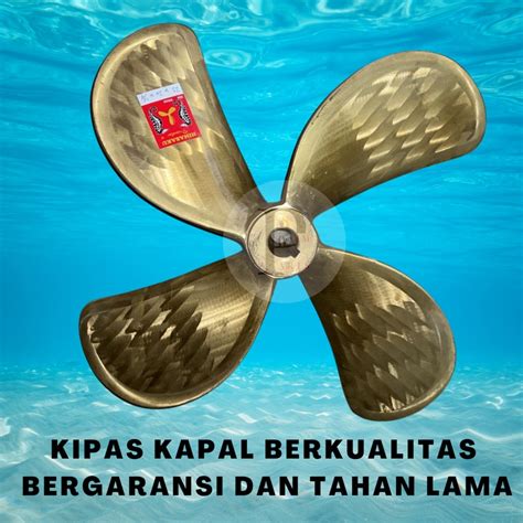 Jual Baling 4 Daun 18x16 Inchi Wheel Propeller Kipas Perahu Kuningan