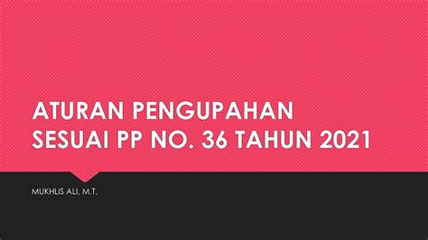 Aturan Pengupahan Sesuai Pp No Tahun Youtube