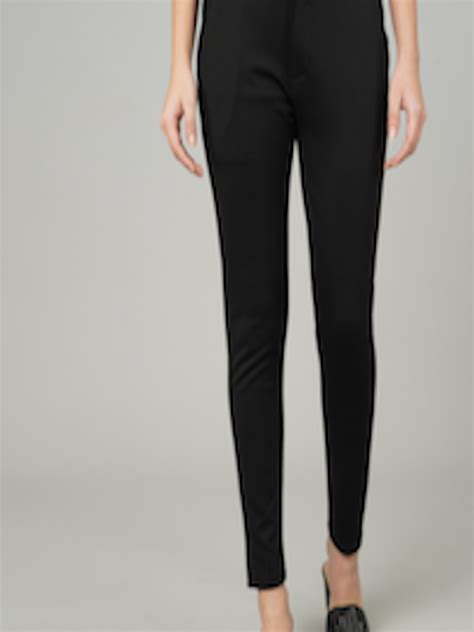 Buy FITHUB Women Sharp Slim Fit High Rise Formal Trousers Trousers