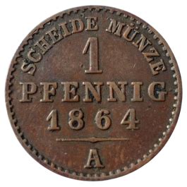 Principado De Reuss Greiz 1 Pfennig 1864