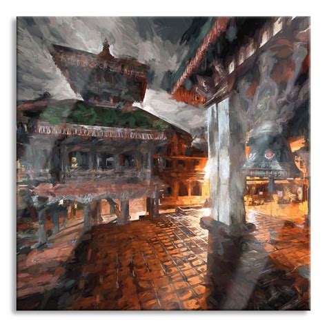 Rosalind Wheeler Glasbild Alte Stadt In Nepal Wayfair De