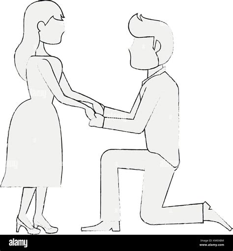 Wedding Proposal Cartoon Stock Vector Image And Art Alamy