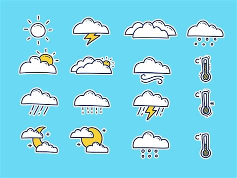 Premium Vector Hand Drawing Weather Filled Outline Icon Doodle Style