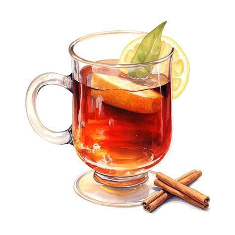 Premium PSD Hot Toddy Beverages Illustration Watercolor Style Ai Generated