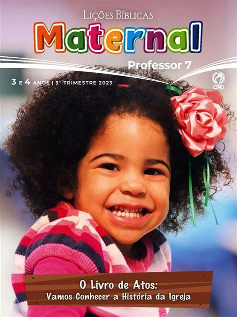 Revista Professor Maternal 20 Trimestre 2023 Para Escola Biblica