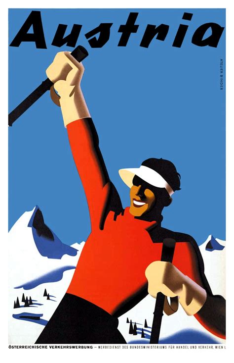 Austria Travel Poster Digital Download Skiing In Austria Digitally