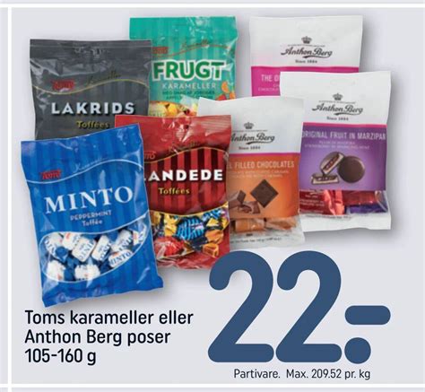 Toms Karameller Eller Anthon Berg Poser 105 160 G Tilbud Hos REMA 1000