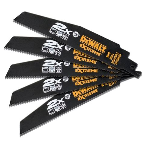 Lame Scie Sabre Bi M Tal Dewalt Extreme X Longueur Mm Lot De