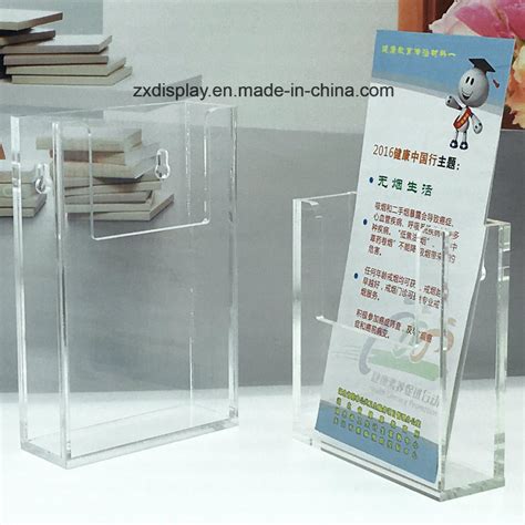 Wall Mount Acrylic Brochure Display Box Custom Magazine File Holder