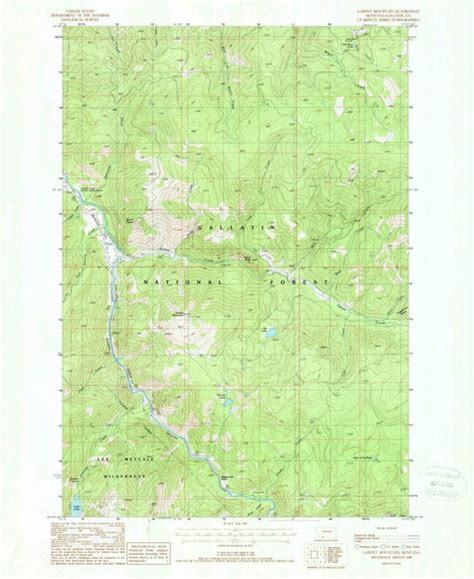 1988 Garnet Mountain, MT - Montana - USGS Topographic Map - Historic ...