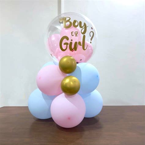 No Mess Gender Reveal Bobo Balloon On Box Can Customise Wording On