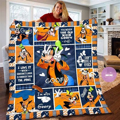 Personalized Disney Goofy Fleece Blanket For Baby Morequilt