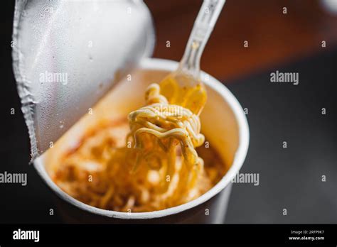 Cup Noodles Hot And Spicy Instant Food Stock Photo Alamy