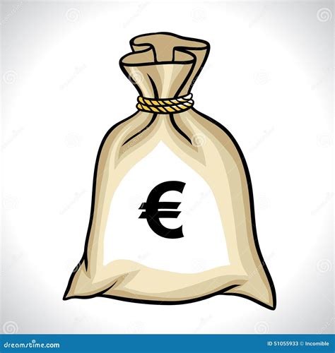 Geldzak Met Euro Teken Vectorillustratie Vector Illustratie