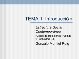 Tema Introducci N Ppt