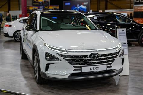 Hyundai Nexo Hydrogen Fuel Cell Suv Premiere At A Motor Show Model